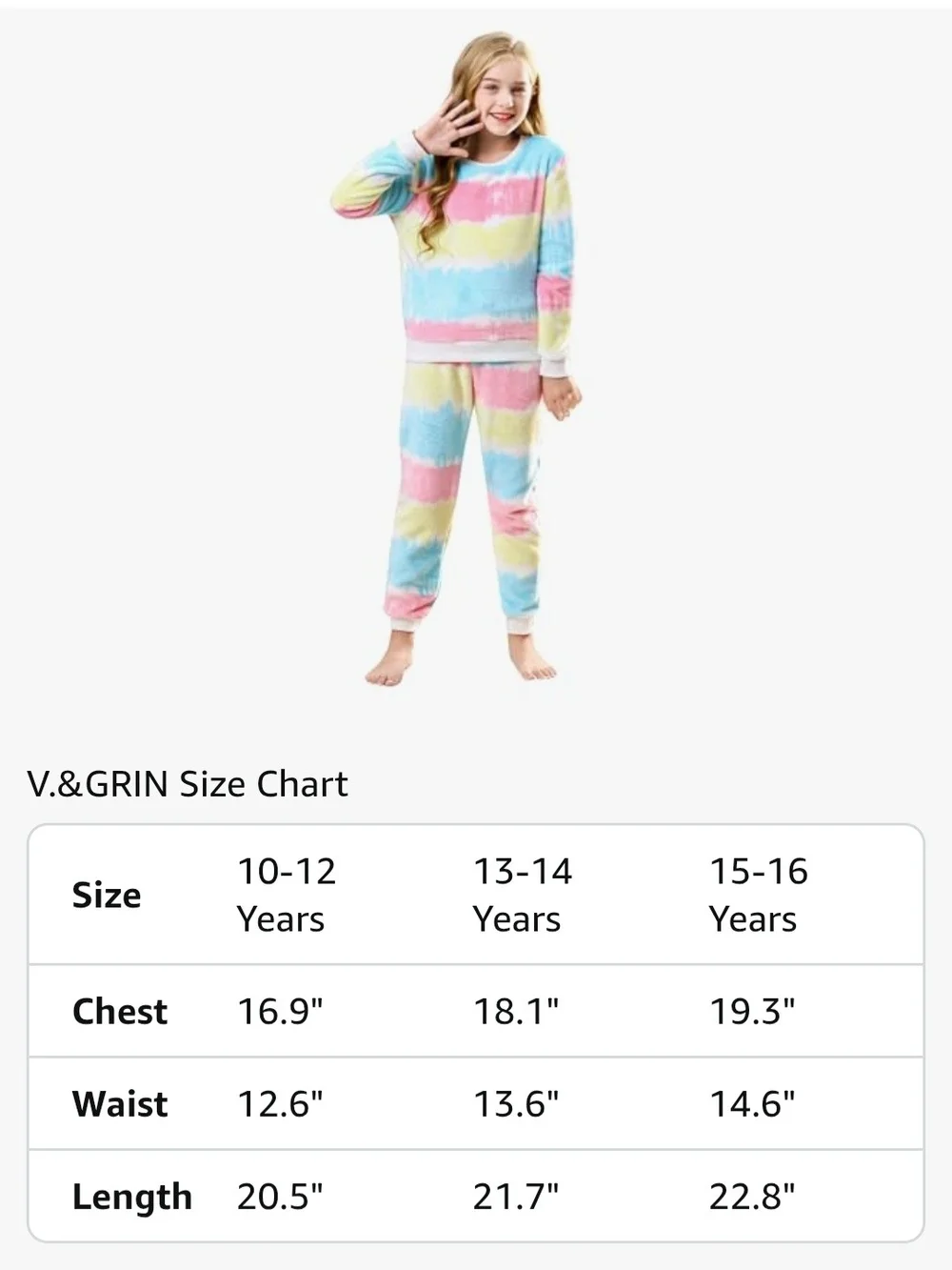 Kids Tie-Dye Plush Pajama Set in Blue, Pink & Yellow